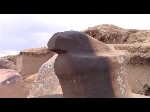 Ancient Megalithic Site At Santiago de Ojje At Lake Titicaca In Bolivia