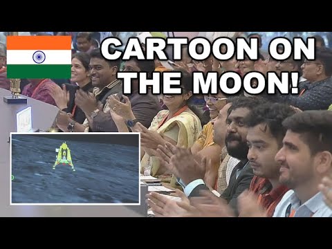 Real Cartoons on the Moon #INDIA #moonlanding #flatearth