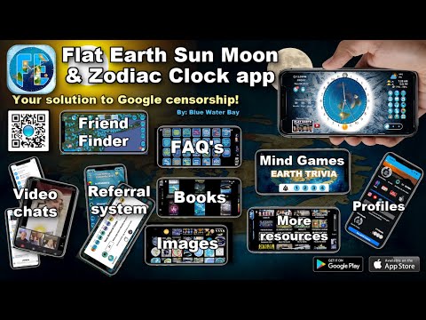 New Features! Flat Earth Sun Moon & Zodiac Clock App by DITRH ✅