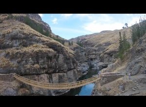 The Last Inca Rope Bridge In Peru