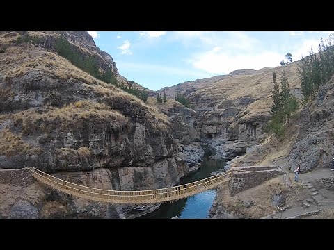 The Last Inca Rope Bridge In Peru