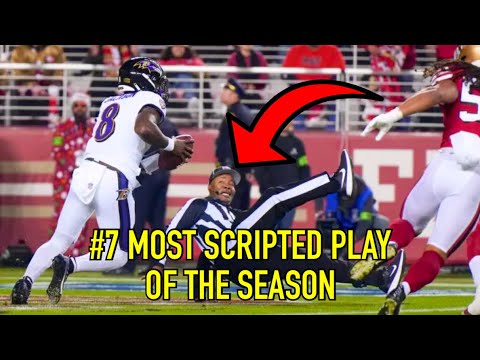 NFL Top 10 Scripted Plays of 2023-2024 | #7 | Ref Causes Safety