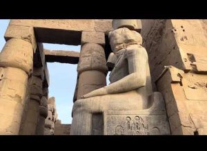 Massive pre-dynastic sculpture at Luxor in Egypt